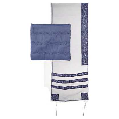 2024 Blue and White Floral Tallit